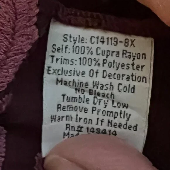 Johnny Was Burgundy Eyelet Tunic Size Small - Great Condition! - Picture 8 of 8